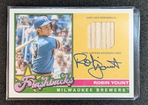 2025 Topps Heritage Robin Yount Flashback Auto Relics Bat #/25 Brewers - Picture 1 of 2