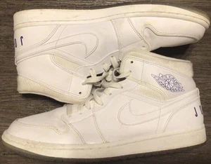 Zapatillas Hombre Air Jordan 1 Mid Pure White Concord Talla 11 2018 BQ6578-100 Azul - Imagen 1 de 8