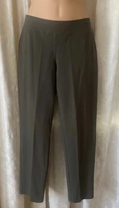 Eileen Fisher Crop Pull On Stretch Pants RN78121/CA#34460 Olive Green Size M/M - Picture 1 of 8