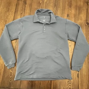 Nike Golf Blue Long Sleeve Pullover Polo Shirt Stretch Mens Size Medium - Picture 1 of 5