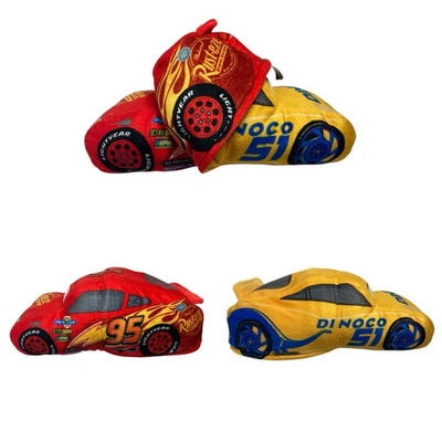 迪士尼皮克斯汽车 3 翻盖动物园 Lightning McQueen Cruz Ramirez 14 英寸毛绒 2017 — 第 1/4 张图片