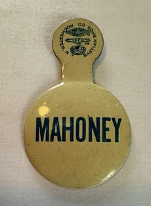 1954 JOSEPH C. O’MAHONEY - USA SENATOR - WYOMING CAMPAIGN TAB PIN BUTTON - Bild 1 von 4