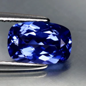 1.59 ct Unbelievable Cushion Cut (9 x 6mm) 100% Natural Purplish Blue Tanzanite - Picture 1 of 2