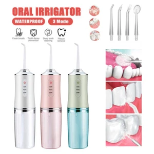 Cordless Water Flosser Dental Oral Irrigator Floss Pick Teeth Cleaner 4 Heads AU - Picture 1 of 15