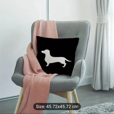 BUNDLE - 2 Cushion Covers - Dachshund Style x 1 Plus Reserved For The Dog x 1. - image 1 of 4