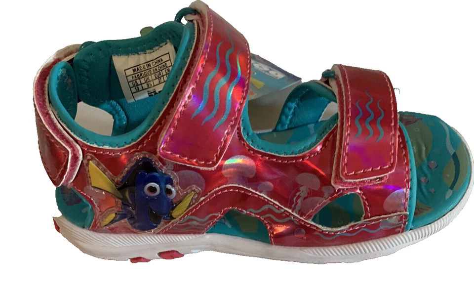 Sandalias de moda Josmo Finding Dory para niñas, rojas/azules, 11 M US Little Kid Foto 1 de 4