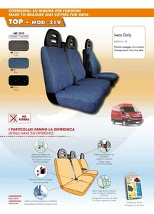 IVECO DAILY (2014 IN POI) COPRISEDILI COMPLETI BLU SU MISURA IN COTONE 219 - Picture 1 of 1