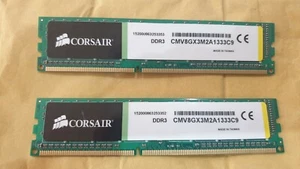 8 GB CORSAIR VALUE (2x 4 GB) CMV8GX3M2A1333C9 PC3 ddr3 RAM MEMORY DESKTOP DELL HP - Foto 1 di 3