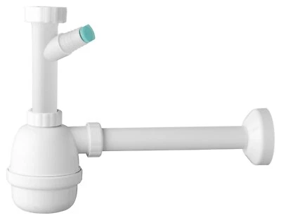 SIFONE FIASCO OMP 6209.744.5 IN ABS BIANCO PER LAVELLO A 1 BACINELLA - Immagine 1 di 2