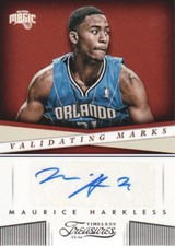 2013-14 Timeless Treasures Basketball Validating Marks AUTO #4 Maurice Harkless