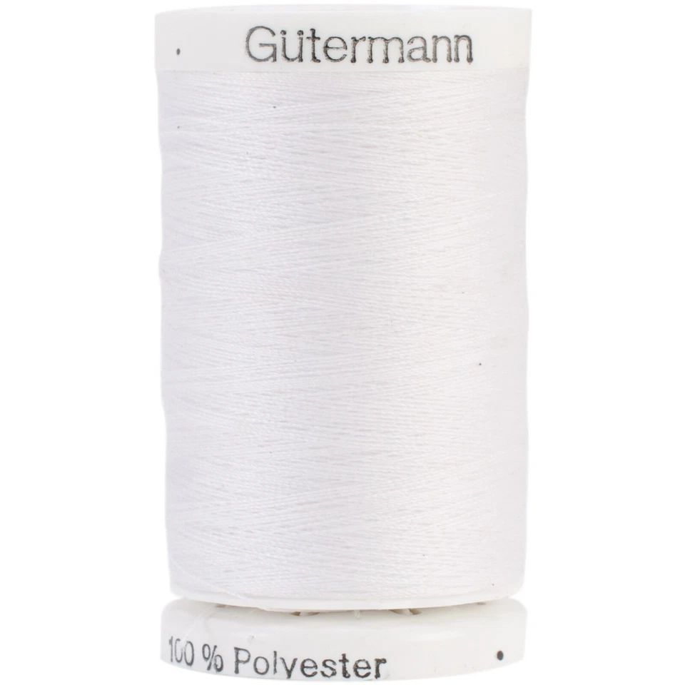 Gutermann Thread White All Purpose 100% Polyester 547 Yard Spool #501-20 - Image 1 of 1