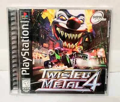 Twisted Metal 4 Sony PS1 Playstation Excellent Complete Tested Free Shipping - Image 1 of 3