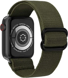 Stretchy Elastic Braided Solo Loop Compatible w/Apple Watch all Series - Picture 1 of 72