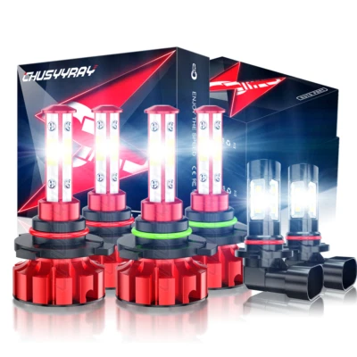 For Isuzu i-290 i-370 2007-2008 9005 9006 9145 LED Headlight Fog Kit Combo Bulbs - Image 1 of 4