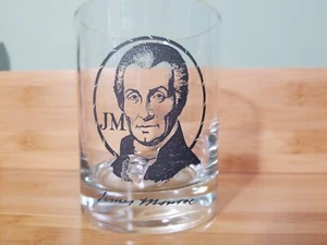 Vintage President James Monroe 1817-1825 5th President 4" Whiskey Glass - Picture 1 of 7
