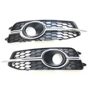 Front Grills Bumper Fog Lights Cover Lamp Frame Trim For AUDI A6 S6 12-2013 - Picture 1 of 8
