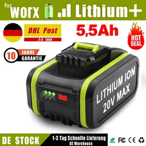 Batería para Worx 20V MAX 5,5Ah Batería WA3551,WA3572, WA3553, WX390, WX176,WG169,WX390 - Imagen 1 de 9