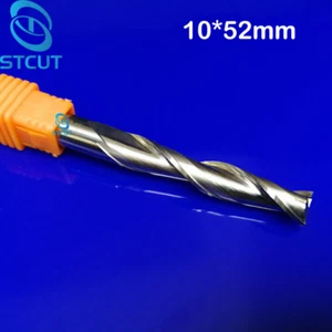 Fresas CNC de 1 pieza de 10*52 mm herramientas para madera 2 brocas espirales dobles de dos flautas fresado - Imagen 1 de 2