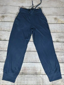Lululemon Track Pant Bottoms Women’s Size 6 Blue Joggers Stretch Leg Ankle Cuff - Picture 1 of 16