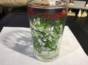 1974 Bugs Bunny Leads a Merry Chase Cartoon Gelee Glas Saftglas 4 1/4" - Bild 1 von 4