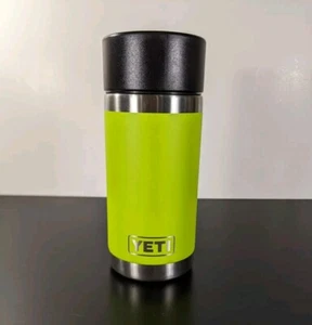 YETI 12oz Rambler HOT SHOT Neon Green Yellow Chartreuse Stainless Steel Tumbler - Picture 1 of 10