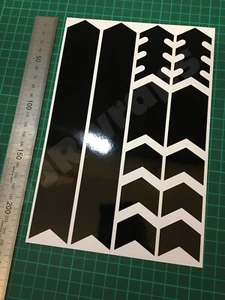 Kit protector de marco pegatinas calcomanías protección scooter bicicleta bmx mtb brillo negro - Imagen 1 de 3