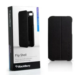 Genuine Original BlackBerry Z10 Black Flip Shell Case Cover with Viewing Stand - Picture 1 of 4