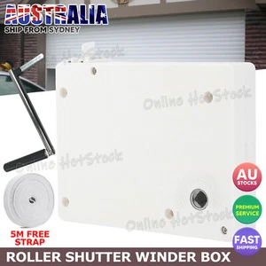 Roller Shutter Winder Box + Strap + Handle + Guider - Set White Manual Control A - Picture 1 of 11