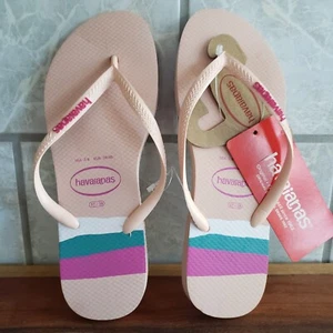 Havaianas - gestreifte Damen-Flip-Flops - Ballerinas - 7/8 - Neu mit Etikett - Bild 1 von 5