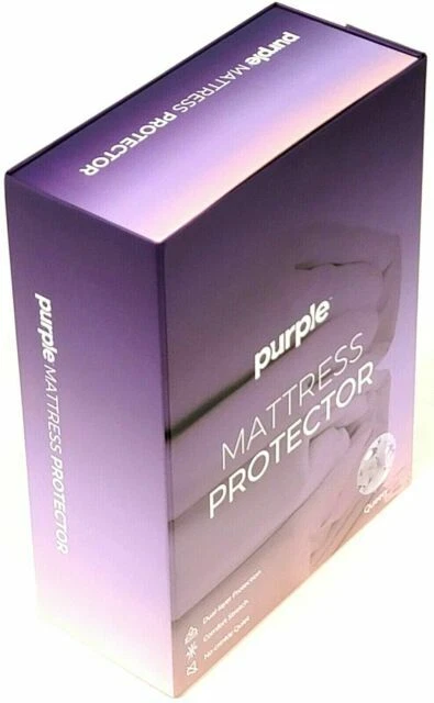 Purple 10-38-13900 Dual Layer Water and Stain Resistant Mattress Protector - White, Queen