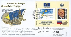 FDC Conseil de l'Europe "M. Sergueï MIRONOV, Russie" SIGNE AUTOGRAPHE, 2006 - Picture 1 of 1