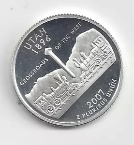 2007 S Silver Proof UTAH Quarter - 90% Silver - Picture 1 of 2