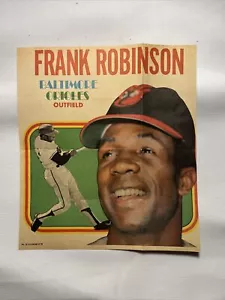 1970 TOPPS BASEBALL POSTER INSERT Frank Robinson Orioles #12/24 MISCUT on side! - Bild 1 von 2