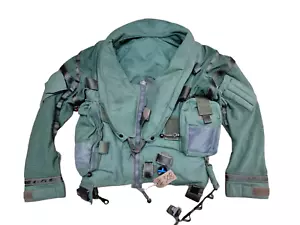 RARE Original RAF Sage Green Fast Jet Pilots Flight Vest Jacket Size 12 #308 - Foto 1 di 7
