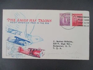 1941 American Base APO 804 Rochester NY US Illustrated Patriotic Military Cover - Picture 1 of 2