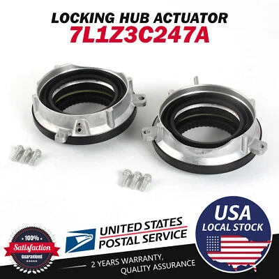 Par de actuadores de buje de bloqueo automático de calidad genuina para Ford Expedition 2003-2014 Foto 1 de 4