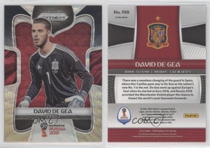 2018 Panini Prizm World Cup Black and Gold Wave Prizm David de Gea #198