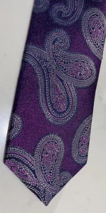 14th & Union lila Paisley Krawatte - Bild 1 von 3