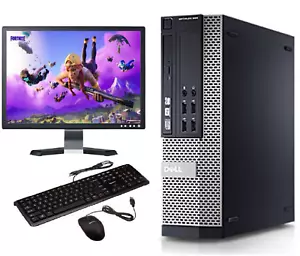 FAST GAMING DELL BUNDLE TOWER PC FULL SET COMPUTER SYSTEM INTEL i3 8GB 1TB GT710 - Picture 1 of 6