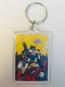 MEGATRON OPTIMUS PRIME Vintage Transformers Fumetto Poster Portachiavi Portachiavi - Foto 1 di 1