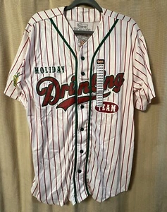 Holiday Drinking Team “Wasted” #25 Button Down Jersey New With Tags - Picture 1 of 5