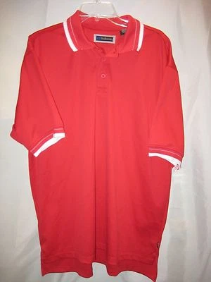 Holloway Sportswear Red w White Edge Collar & Sleeve 100% Polyester Polo XL NWOT - Image 1 of 4