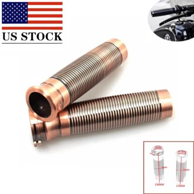 Motorcycle Aluminum Handlebar Hand Grips For Harley Cruiser Bobber Choppe 1 pair Foto 1 de 4