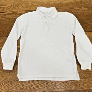 Gap Kids, Size XL White Cotton Long Sleeve Uniform Polo Shirt - Picture 1 of 5
