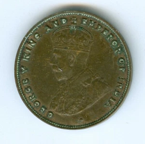 HONG KONG 1924 CENT--AU/UNC - Picture 1 of 1