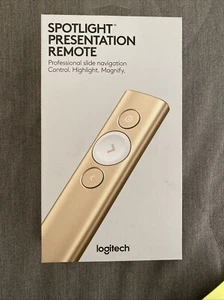 Logitech Spotlight Presentation Remote Advanced Quick Charging Gold Color - Picture 1 of 6