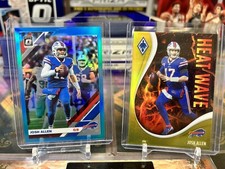 2019 Donruss Optic Josh Allen Light Blue 2nd Year RC, Phoenix Gold Prizm /75