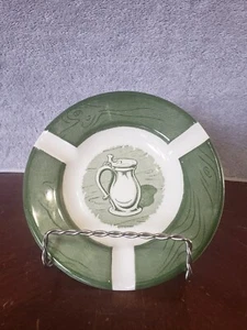 Royal Colonial Homestead Green Vintage Round Ashtray Transferware - Picture 1 of 5