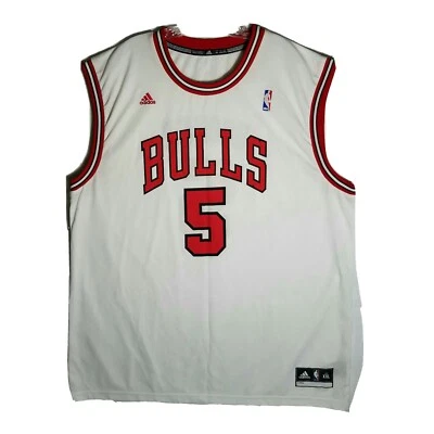 Adidas Chicago Bulls Carlos Boozer #5 Jersey Mens 2XL NBA Basketball White - Image 1 of 4
