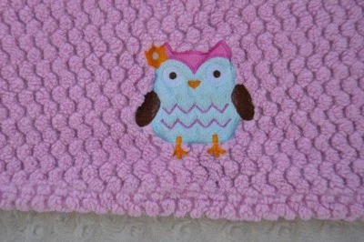 Cuddle Me Nojo Baby одеяло розовый сова синий оранжевый текстурированный мягкий плюшевый милый - Изображение 1 из 4